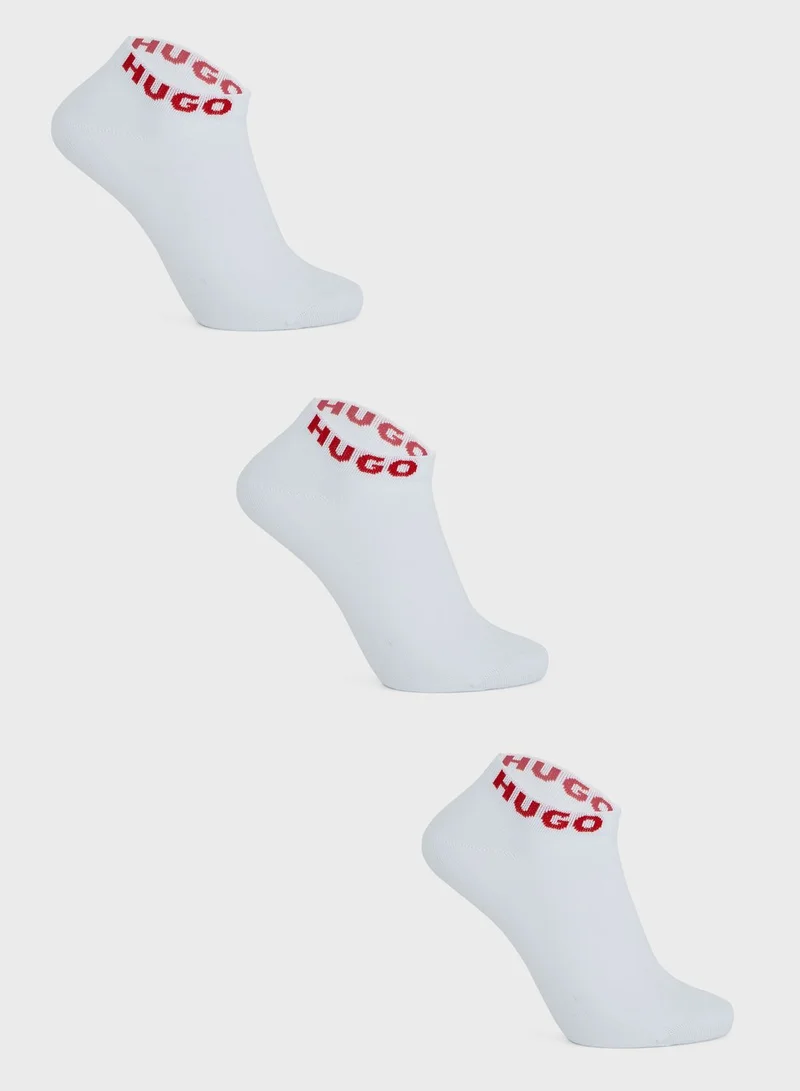 HUGO 3 Pack Logo Socks