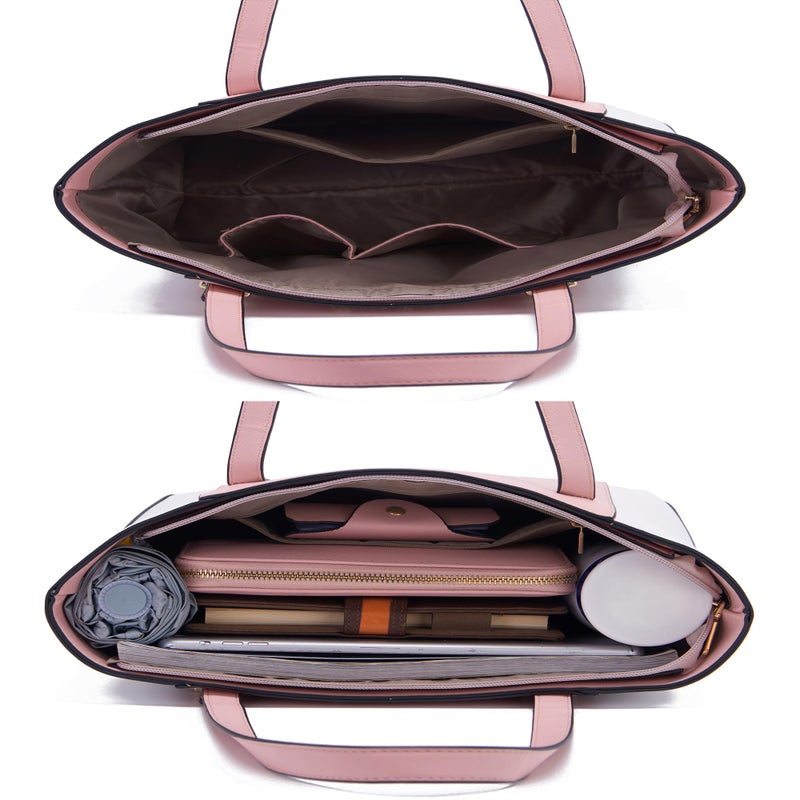 Soperwillton Handbags and Purses for Women Shoulder Tote Bags Top Handle Satchel Purse Set 5pcs - Image 4