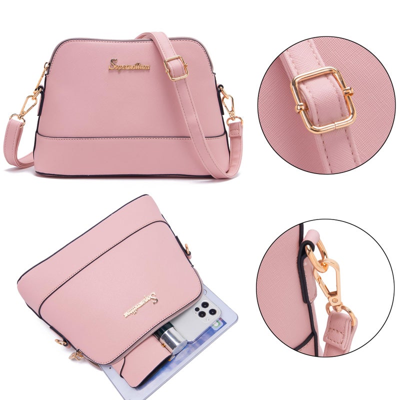 Soperwillton Handbags and Purses for Women Shoulder Tote Bags Top Handle Satchel Purse Set 5pcs - Image 5