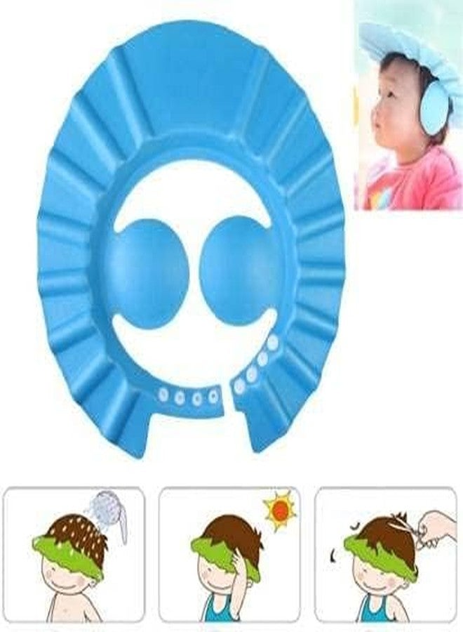 BRIGHTZONE BRIGHZONE Soft Adjustable Visor Hat Safe Shampoo Shower Bathing Protection Bath Cap for Toddler, Baby, Kids, Children (Multi Color) - Image 2