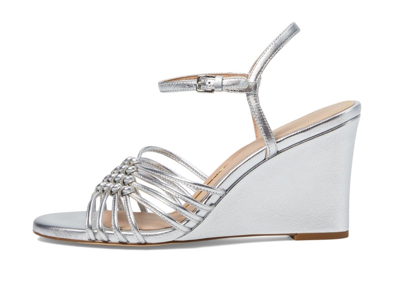 Cole Haan Women's Jitney Knot Wedge Pump, Silver Leather, 11 - Image 4