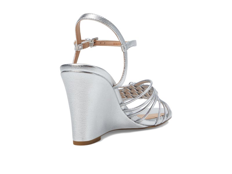 Cole Haan Women's Jitney Knot Wedge Pump, Silver Leather, 11 - Image 5