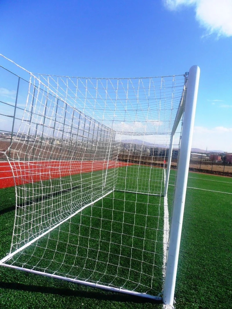 adelinspor Silver Football Goal Net 7.32*2.44*2.0 M, 3 mm