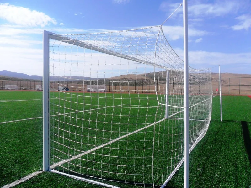 adelinspor Silver Football Goal Net 7.32*2.44*2.0 M, 3 mm