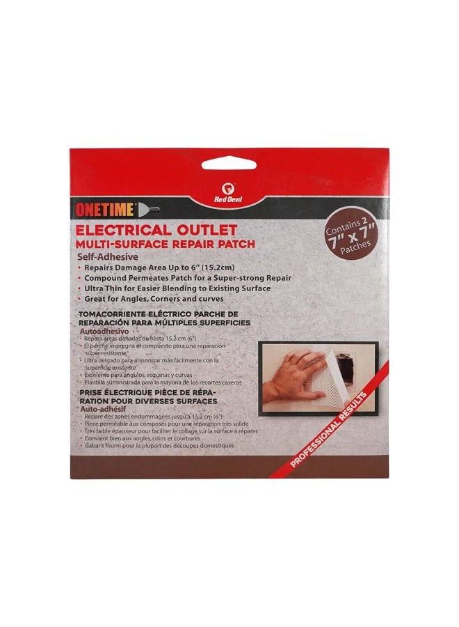 Red Devil 1227 1time Multi Surface Repair Patch - 2 Pack Of 7" x 7" Patches - Image 1