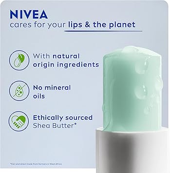 Nivea نيفيا 2 في 1 مقشر شفاه بالصبار 48 جرام بلسم شفاه مغذي بالصبار وفيتامين E يقشر بلطف للحصول على شفاه ناعمة للغاية عناية مكثفة للشفاه لا حاجة لمسحها - Image 5