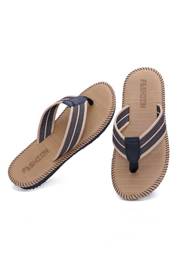 Hanayo شبشب رجالي صنادل شاطئية أحذية داخلية وخارجية أحذية كاجوال مضادة للانزلاق ناعمة القاع شباشب صيفية رجالية (كاكي) - Image 5