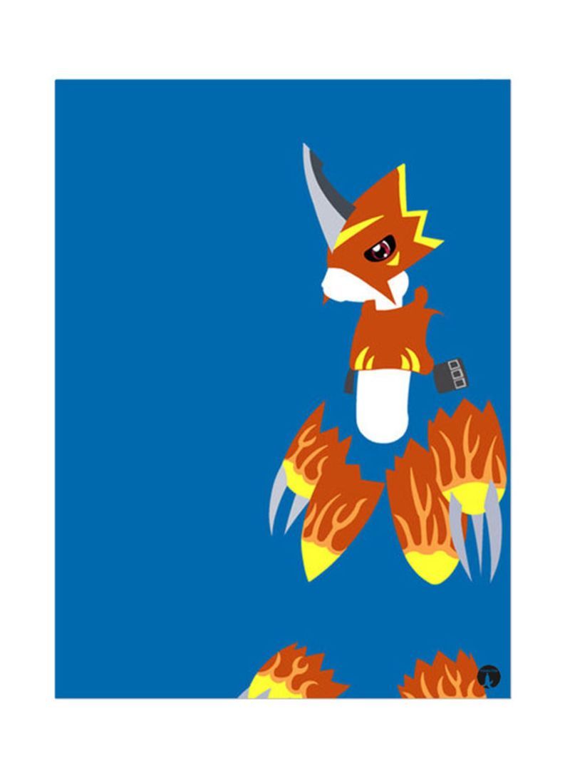 RKN لوحة معدنية من ملصق الأنمي ديجيمون متعددة الألوان