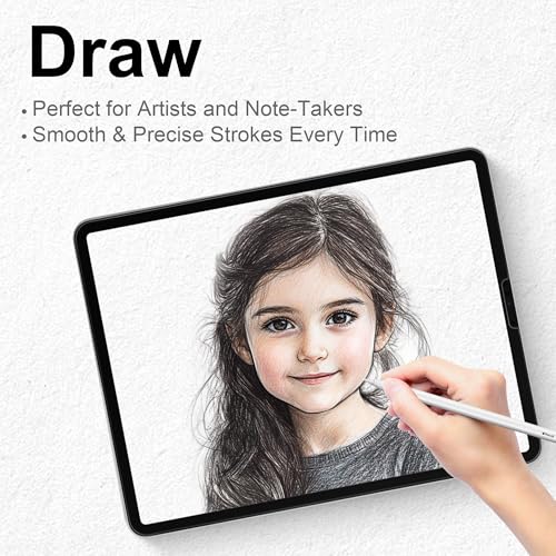 Megoo Paper Glass Screen Protector for iPad Air 11 inch M2-M3(2024-2025 6/7th Gen), Matte for Drawing/Anti-Glare/Easy Installation/Protective Case Compatible,2-Pack - Image 3