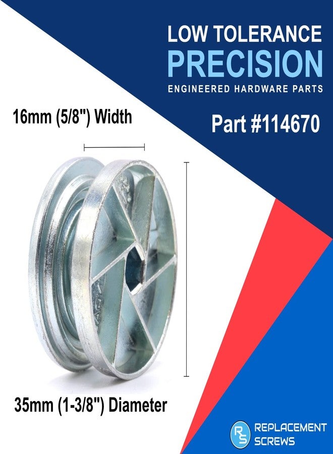 ReplacementScrews Bed Frame Cam Wheel Locks Compatible with IKEA Part 114670 (MALM, SONGESAND, BRIMNES) (Pack of 4) - Image 2