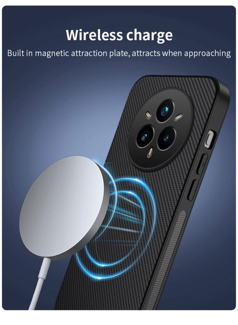 general for OPPO Realme 15 Pro Case Fit for Magsafe, Carbon Fiber & Flexible Silicone Bumper Cover Rugged Lightweight Slim Fit Grip Shockproof Protection - Image 3