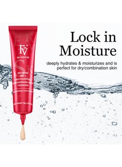 FV FV Dewy Foundation, Hydrating Formula & Medium Coverage, Waterproof, Long Lasting, Lightweight Liquid Foundation, Ideal For Dry/Combination Skin, 30g, Nourishing Beige  - Image 3
