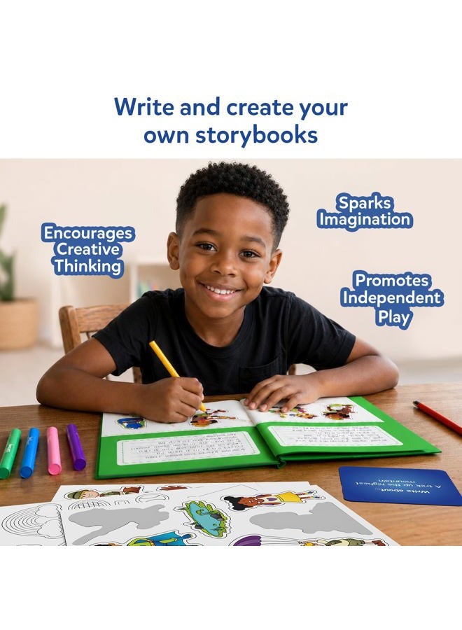 Skillmatics Storybook Art Kit - Create Adventure Stories, DIY Craft & Writing Kit with 300+ Stickers, Scrapbooking & Journal Activity, Gifts for Kids Ages 5, 6, 7, 8, 9, 10 - Image 3