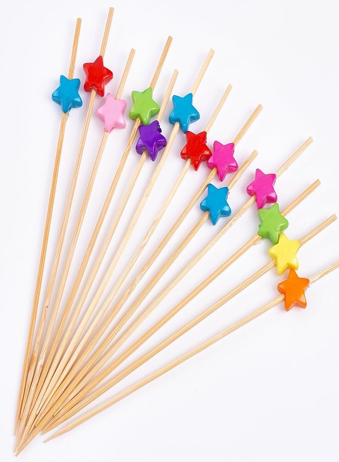 PuTwo Picks for Cocktail Appetizers Fruits Dessert,4.7" in 100 Counts,Colors may vary Stars - Image 5