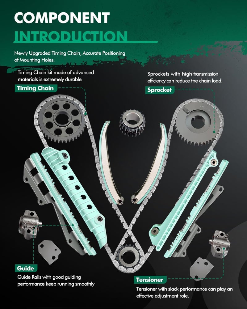 SCITOO Timing Chain Kit for Ford Crown Victoria, E-150, E-250, and More (1997-2004) - Image 3
