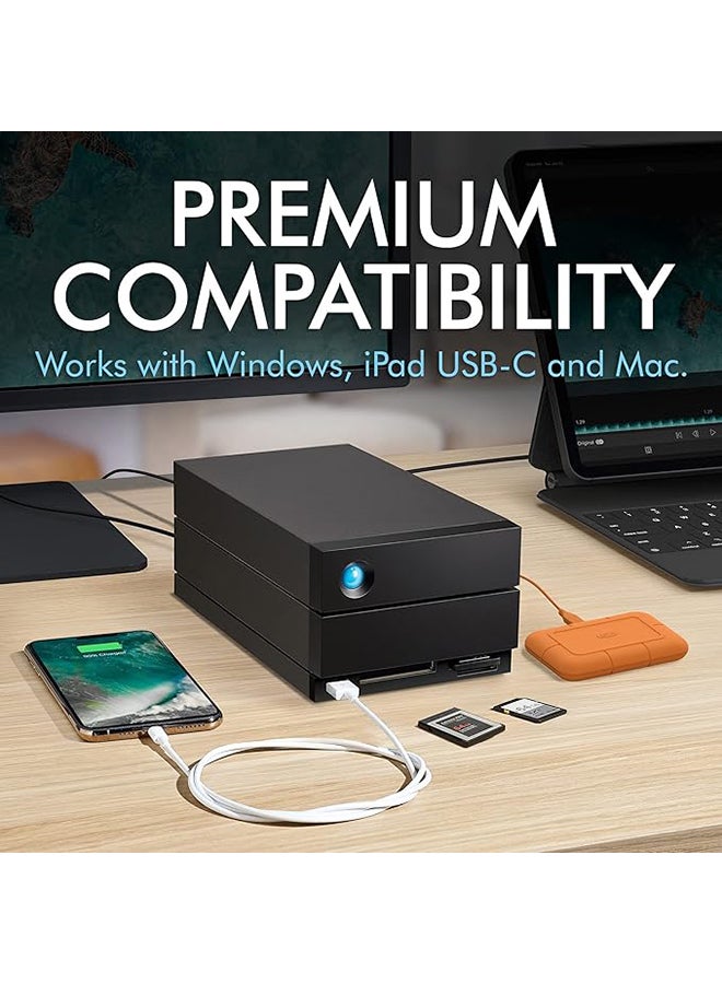Seagate 2big Dock RAID, 20TB, External HDD, Thunderbolt 4 ports, for PC Mac iPad & iPhone (STLG20000400) 20 TB - Image 3
