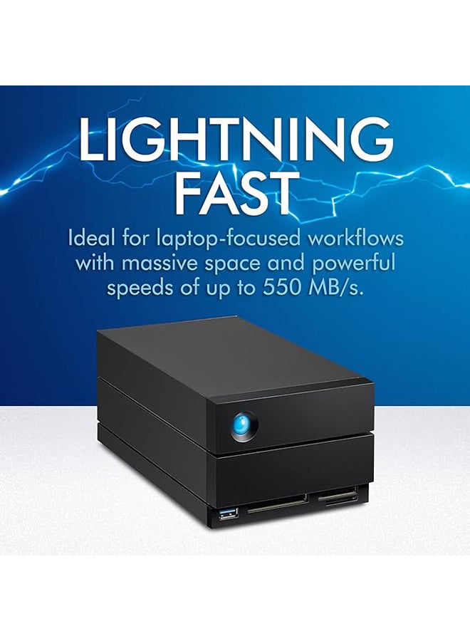 Seagate 2big Dock RAID, 20TB, External HDD, Thunderbolt 4 ports, for PC Mac iPad & iPhone (STLG20000400) 20 TB - Image 2