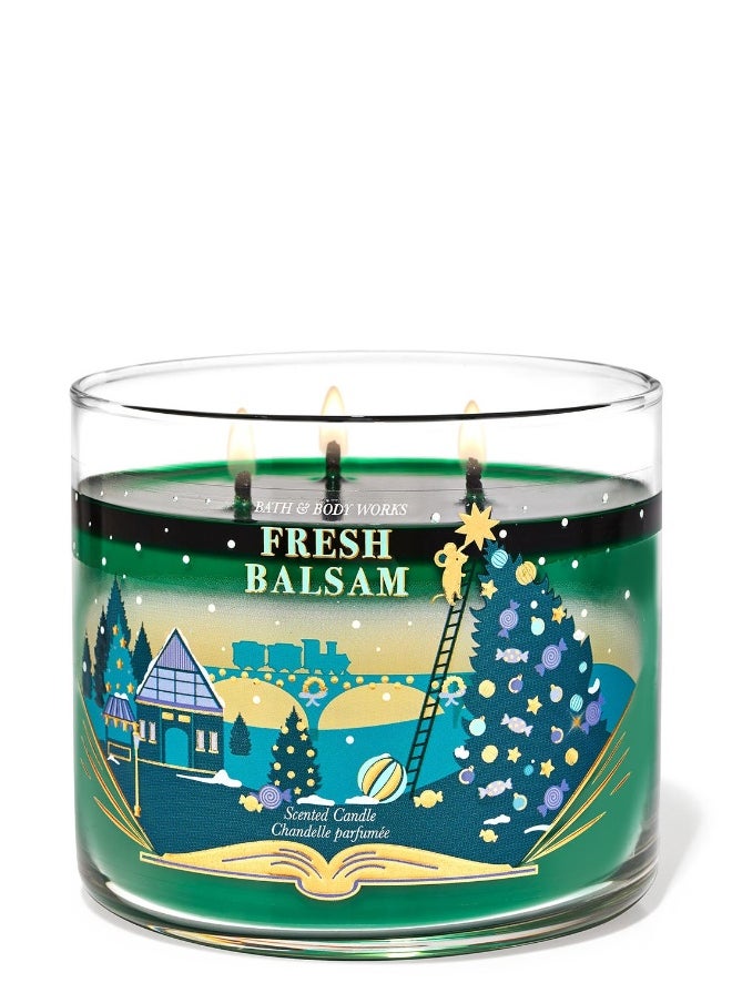Bath & Body Works Fresh Balsam 3-Wick Candle  - Image 2