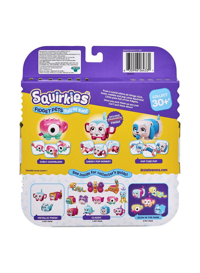 LITTLE LIVE PETS لعبة سكويركي 3 قطع - قرد معدني جريء - Image 2