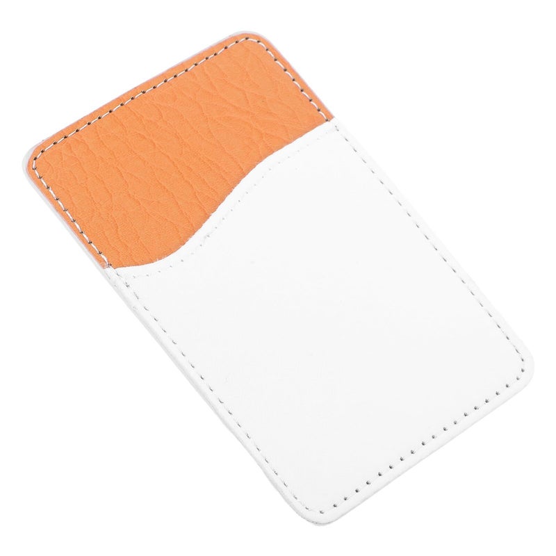 Adhesive Phone Card Holder Wallet Sticker Brown Rectangle Design Back Pocket - Image 2
