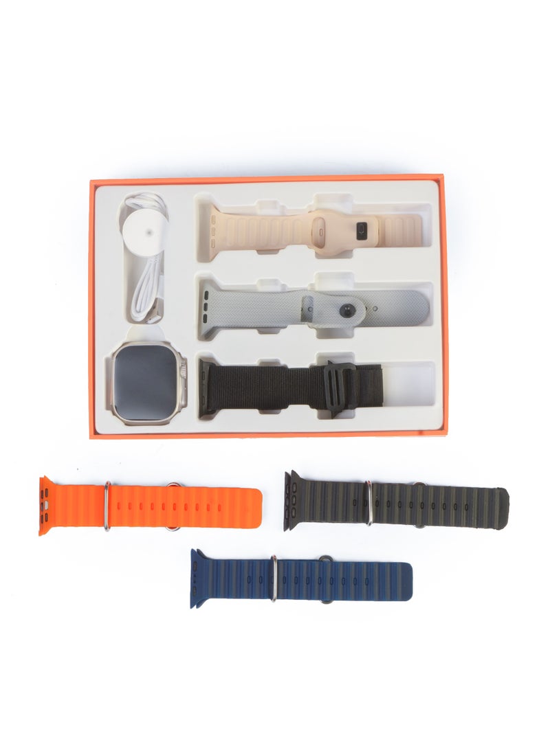 X9+ Max Smartwatch ( 3 Month Warranty From MediaTech), 6  Straps, 49mm Amoled Display screen with 6 Watch Straps, Bluetooth 5.3 ,260mAH, Open AI New ChatGPT, WearFit Pro APP, IP67 Water Proof Level, 7 Days Battery Life, Pro-level Sports Modes, Blood oxygen & Pressure test ,Heart Rate Monitor, Sleep Monitoring( 3 month Warranty)