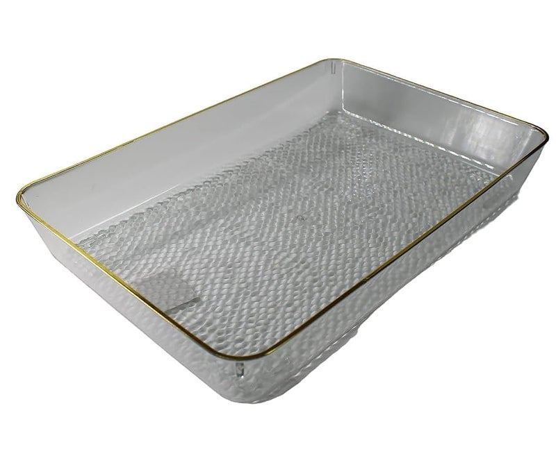 fridge and freezer plastic storage organizer tray , bpa-free, clear drawer for food, drinks, produce organization (Large) - Image 1