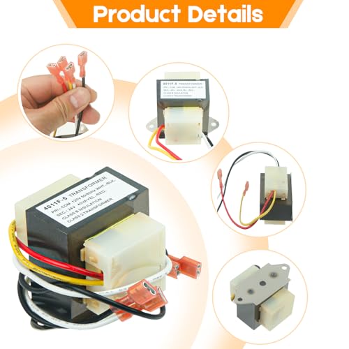 SYFLYH Replacement HVAC Transformer 120 to 24V 40VA #46-24124-06 for Rheem Furnace 46-24124-06 Basler Electric BE161640GDD 29M7101 4011F-5 HVAC Furnace Transformer - Image 4
