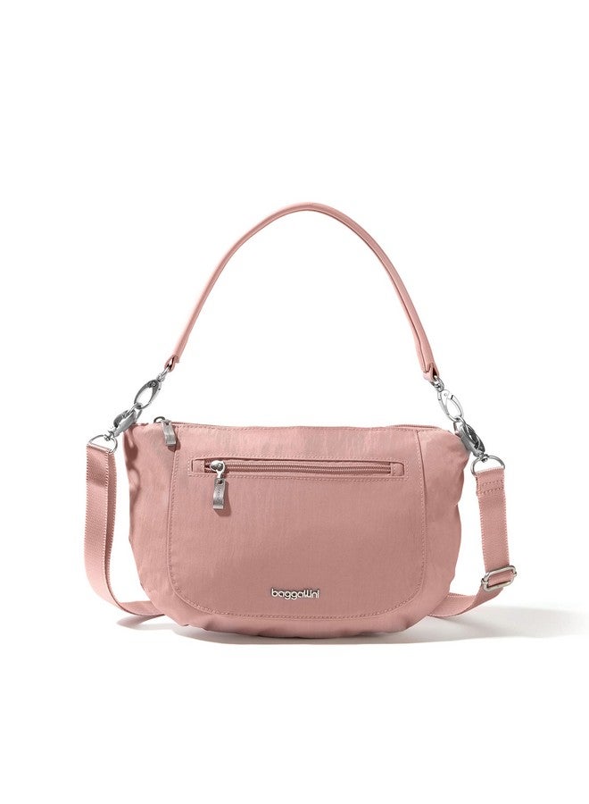 Baggallini Womens Modern Everywhere Half Moon Crossbody Woodrose - Image 1