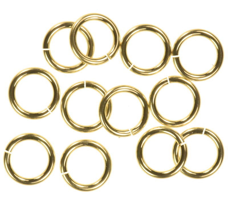 12 14K Gold Fill Jump Lock Rings 18 Gauge 7mm
