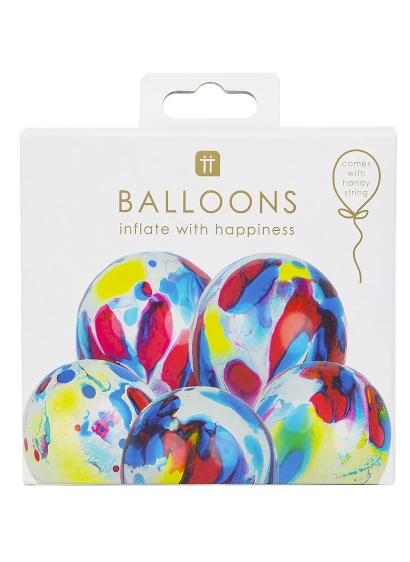 توكينج تيبلز Marble Colourful Balloons 5 pack