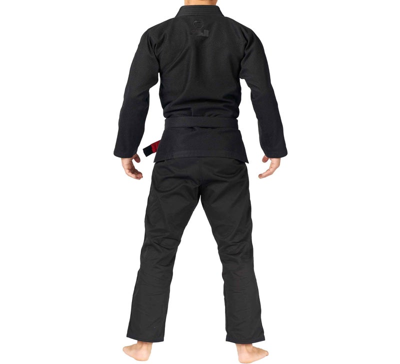 FUJI All-Around Brazilian Style Jiu Jitsu Uniform, Black (Black Lettering), Size A2 - Image 2