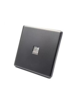 Elitco - 1 Gang RJ45 Data Socket (3 x 3 inches) Grey Color, 6.5mm. Minimal Thickness, Smooth, Wear Resistance, Elegant & Beautiful