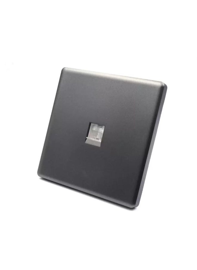 Elitco Elitco - 1 Gang RJ45 Data Socket (3 x 3 inches) Grey Color, 6.5mm. Minimal Thickness, Smooth, Wear Resistance, Elegant & Beautiful 