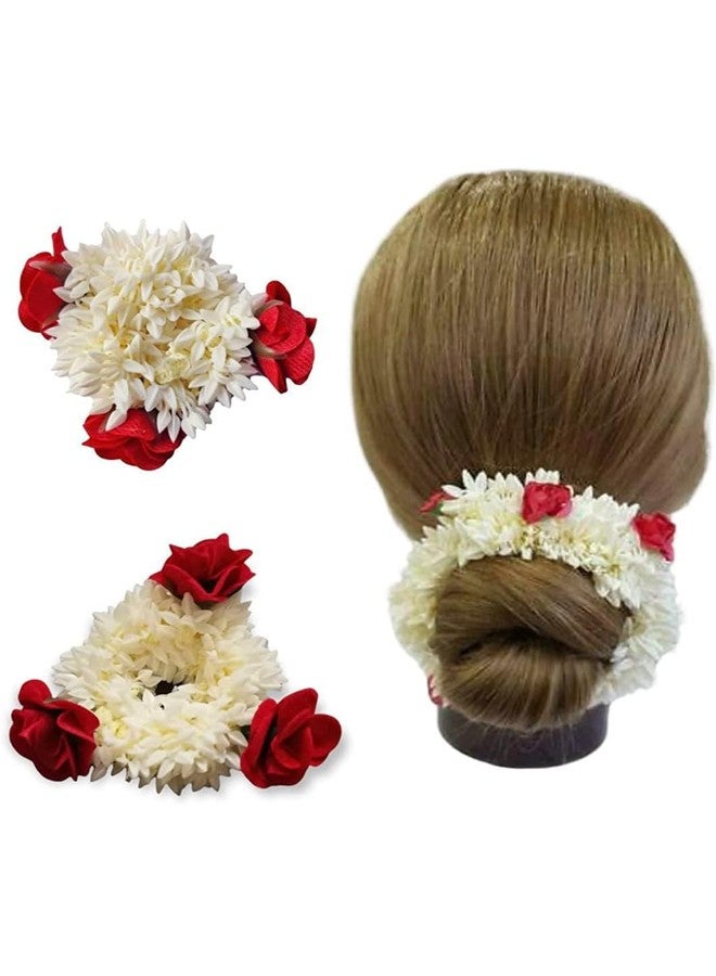 WECROO Korean stylish Hair Clips Alligator Clip Stylish Ponyail Holder hair Accessory Trendy Flower Hair Claw Baby Accessories Combo Box Large Hair Clucher For Girls Women (Multicolor, Pack of 2 (Red gajra)) - Image 5