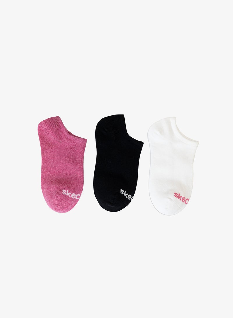 SKECHERS 3 Pack Non Terry No Show Socks - Image 1
