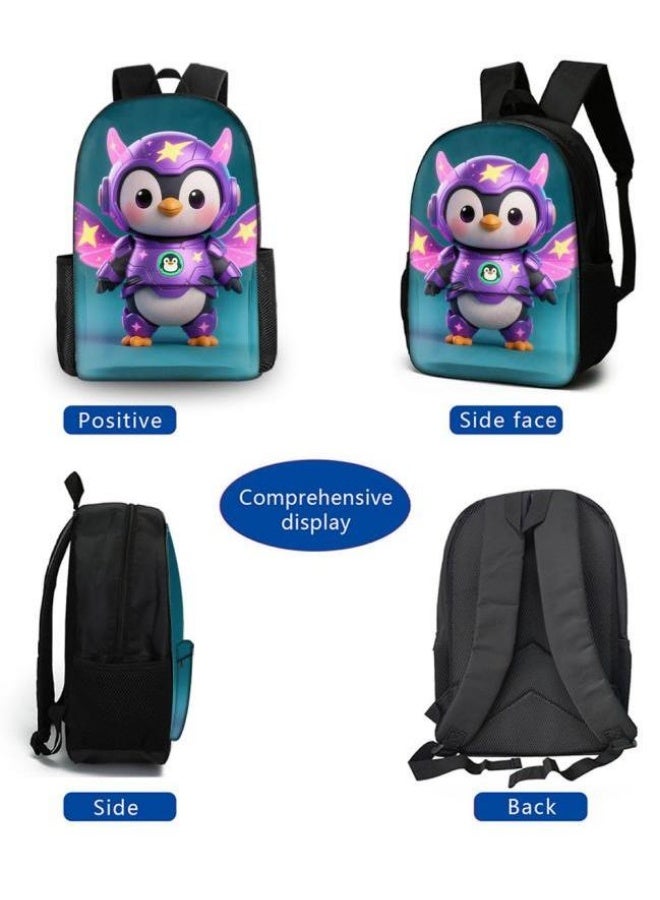 Bright Li Fire Fashion password for student teenagers! Popular cartoon bag three-piece set, practical and eye-catching (available for students, children, friends outings, mountain climbing, school, etc.) - 2 - Image 5