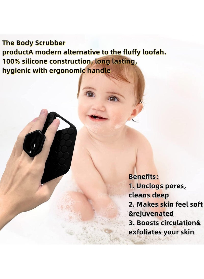 Body Scrubber Shower Brush Handheld Cleansing Skin Brush Removes Dead and Dry Skin Facial Cleansing Exfoliating Brush Bath Accessories for Women Men - Image 5