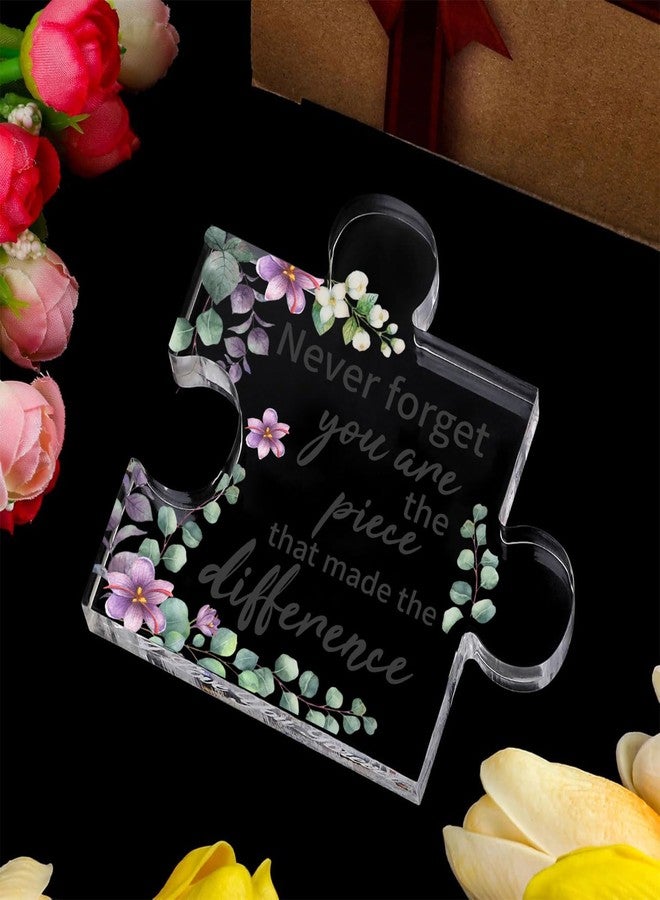 ORIGACH Coworker Leaving Gifts - Never Forget You are The Piece Sign Going Away Retirement Gifts Engraved Acrylic Puzzle Piece 4.7 x 4.7 inch - Thank You Appreciation Gift for Women Men - Image 5