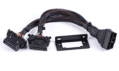 MITOB Underdash OBD2 Splitter Y Cable OBDII 1 Male to 2 Female Splitter 20awg Thick Wire - Image 1