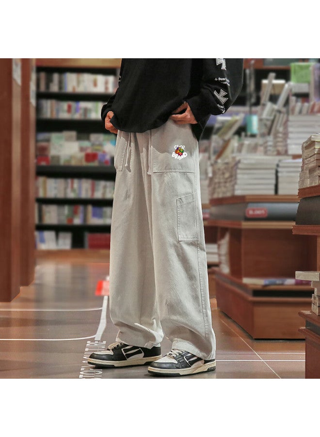Clor Casual Pants For Men, Loose-fitting Straight-leg Trousers, Spring And Summer Workwear, Trendy Breathable Pants, Gl01 Khaki XL - Image 3