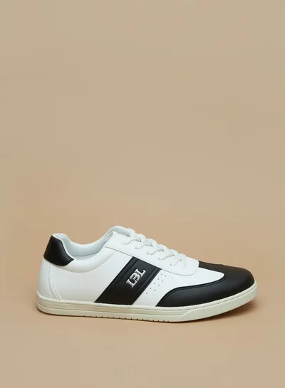 ال بي ال من شو اكسبرس Men's Textured Lace-Up Low Ankle Sneakers