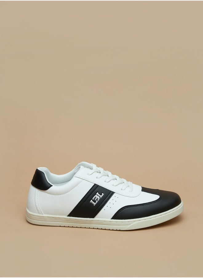 LBL by Shoexpress Men's Textured Lace-Up Low Ankle Sneakers  - Image 1