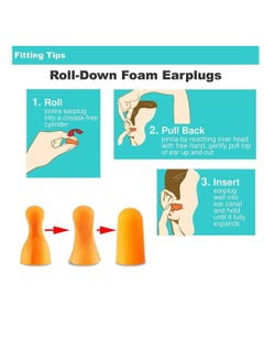 Excefore Foam Ear Plugs,Ear Plugs Noise Reduction Super Soft Foam Ear Plugs for Sleeping, Woodworking, Shooting, Travel, Concert, Snoring, Loud Events Orange Ear Plugs  - Image 5