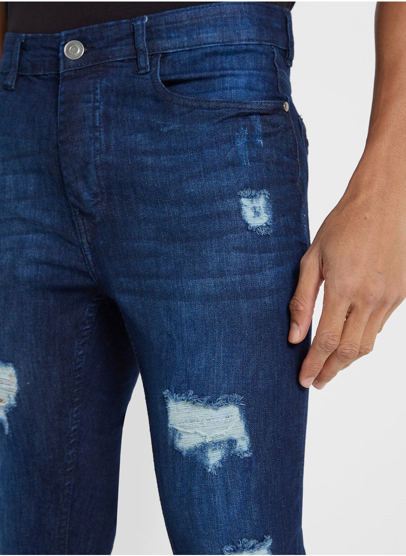 BRAVE SOUL Denim Skinny Fit  Ripped Jeans  - Image 4