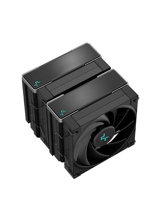 DEEPCOOL مبرد وحدة المعالجة المركزية DeepCool AK620 ZERO Dark All Black Edition، سرعة المروحة 500-1850 دورة في الدقيقة، تدفق الهواء 68.99 قدم مكعب في الدقيقة، المحمل الديناميكي للسائل 260 وات، LGA2066/2011-v3/2011/AM5/AM4، أسود R-AK620-BKNNMT-G-1  - Image 4