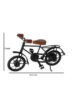 Wudkar WudkarWrought Iron Wooden Home Decorative Cycle Black Best Home Decor Product  - Image 4