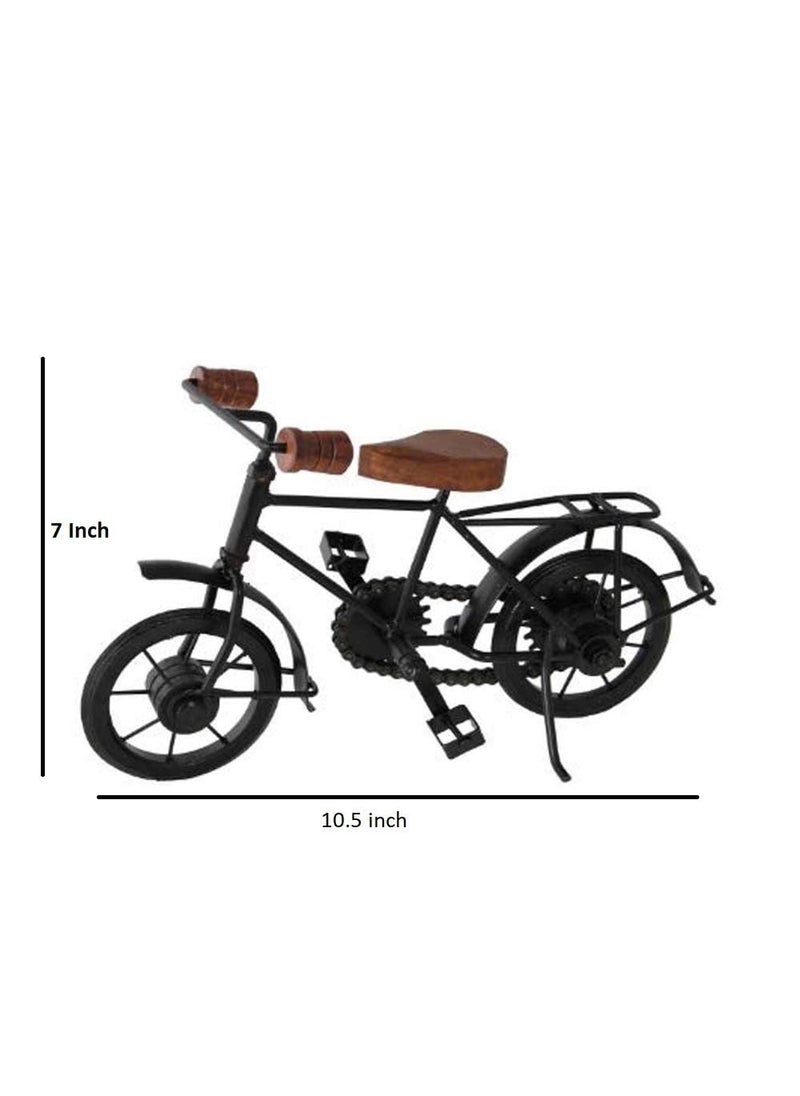 Wudkar WudkarWrought Iron Wooden Home Decorative Cycle Black Best Home Decor Product  - Image 4