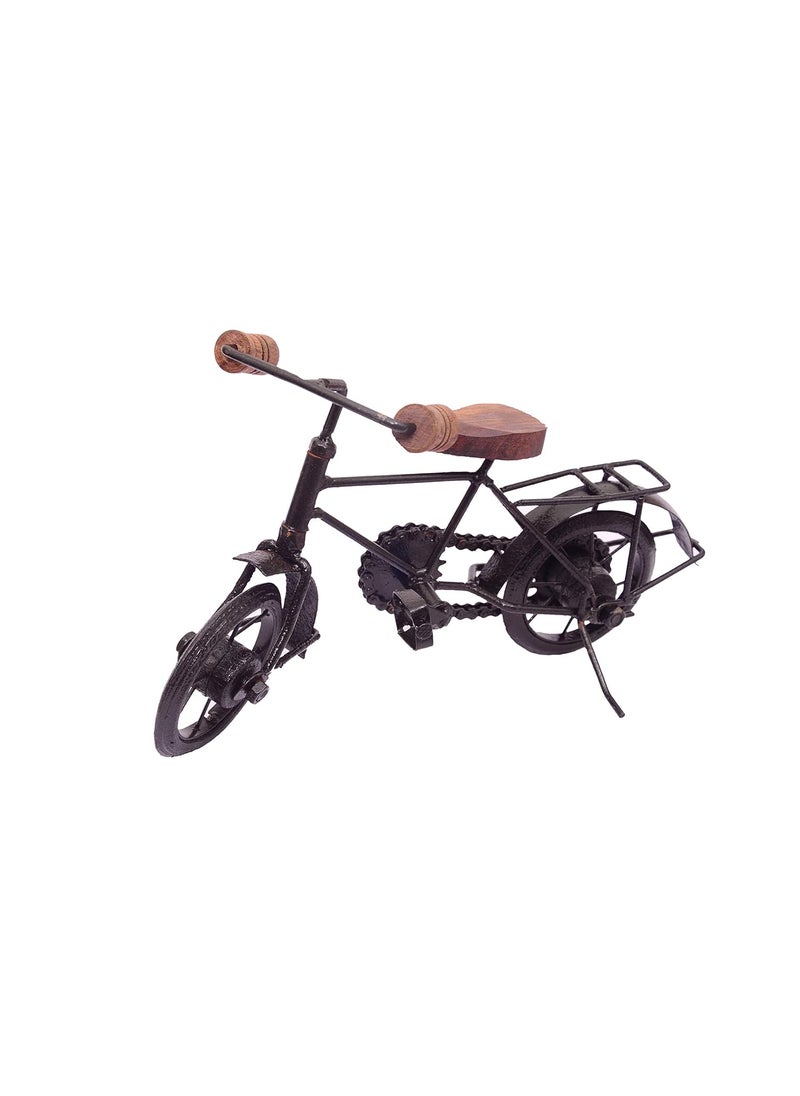 Wudkar WudkarWrought Iron Wooden Home Decorative Cycle Black Best Home Decor Product  - Image 2