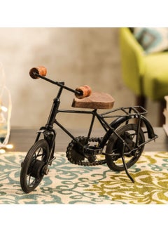 Wudkar WudkarWrought Iron Wooden Home Decorative Cycle Black Best Home Decor Product  - Image 1