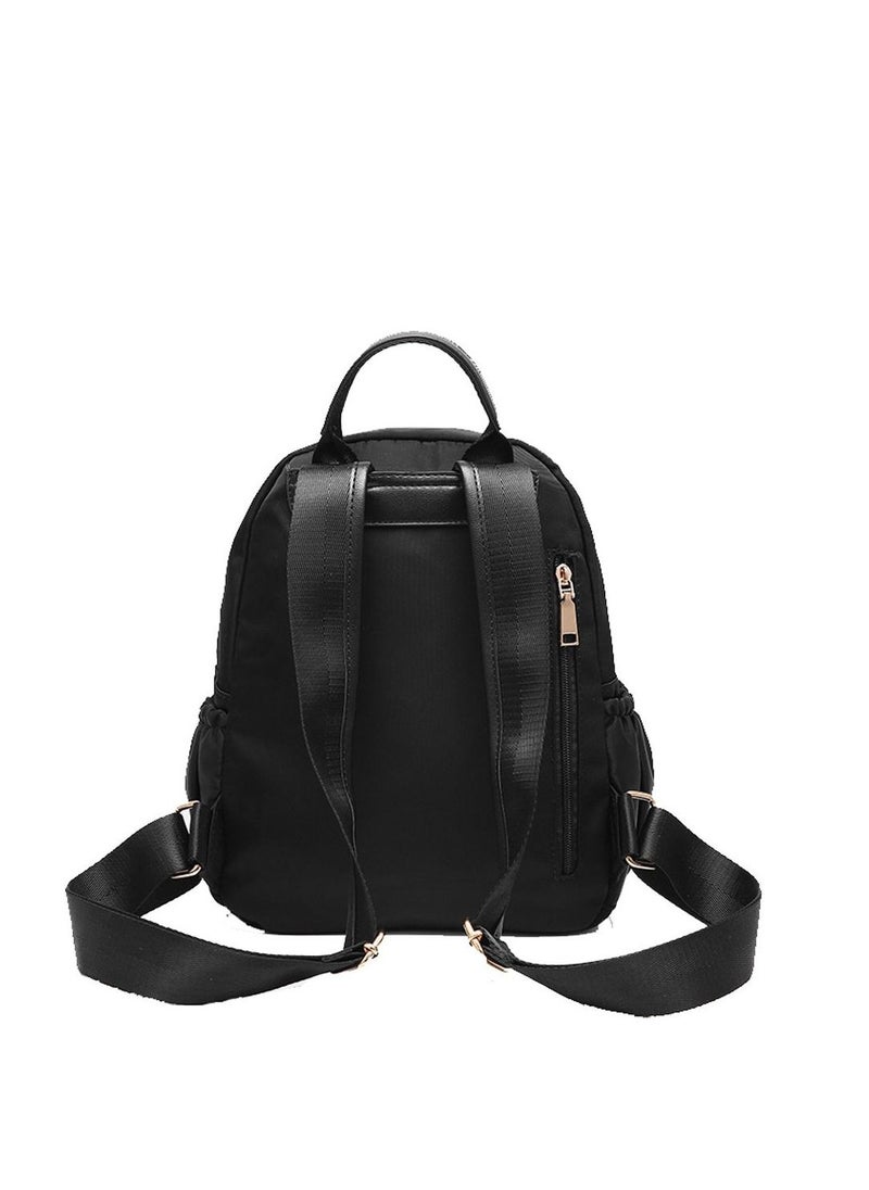 SYOSI - Waterproof Oxford Small Backpack, Ladies Fashion Designer Rucksack Convertible Travel Shoulder Bag for Women Girls Adult Kids School Travel Black - Image 1
